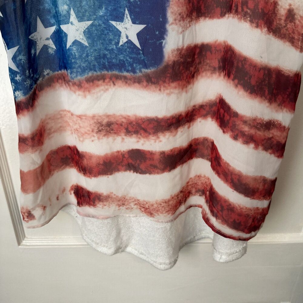 Venus American Flag Tank Womens Medium 4th Of July USA - Picture 5 of 10